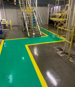 Walking area in warehouse
